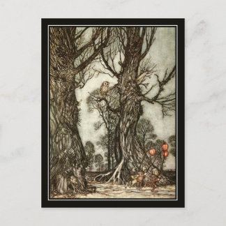 Vintage Halloween Arthur Rackham The Fairy Ball Postcard