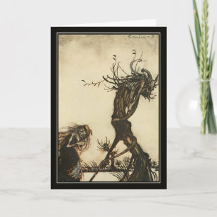 Vintage Halloween Arthur Rackham Witch Card