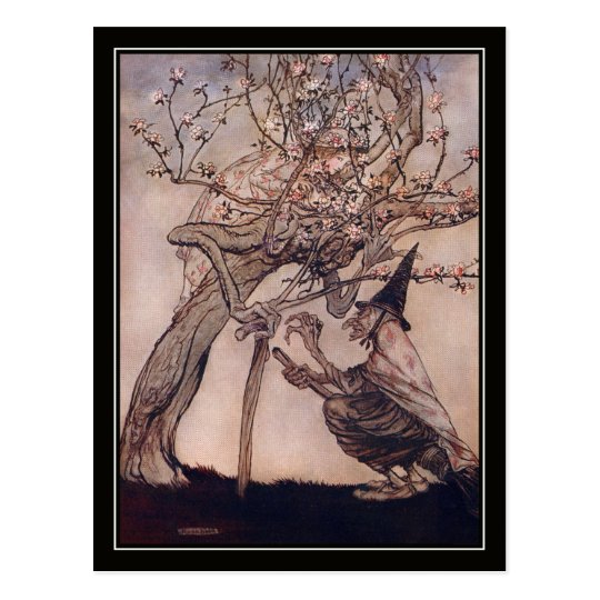 Vintage Halloween Arthur Rackham Witch Postcard | Zazzle.com