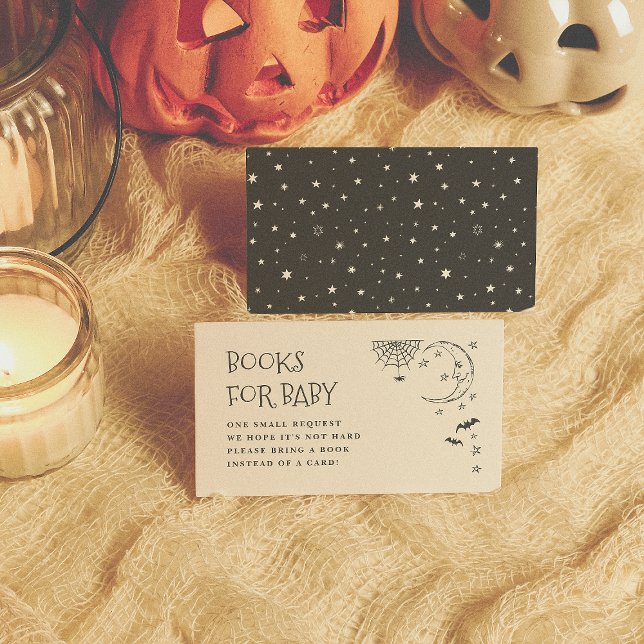 Vintage Halloween Baby Is Brewing Books For Baby Enclosure Card (Creator Uploaded)