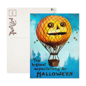 Vintage Halloween Balloon Postcard