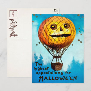 Vintage Halloween Balloon Postcard