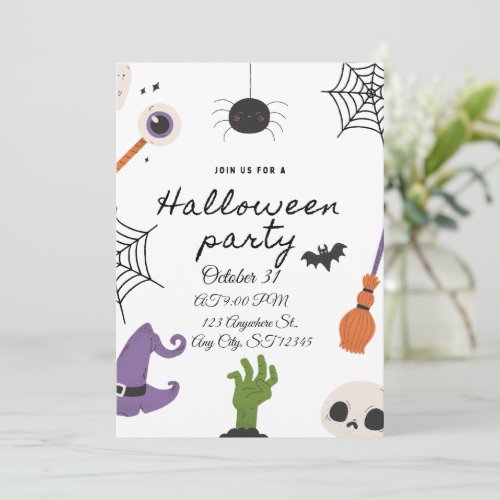 Vintage Halloween Bash Invitation