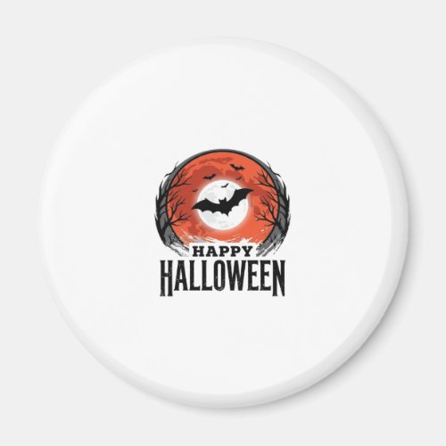 Vintage Halloween Bat Moon Engraving Design_1 Magnet