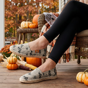 Vintage Halloween Bats Espadrilles
