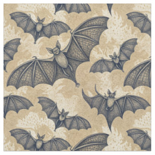 Vintage Halloween Bats Fabric