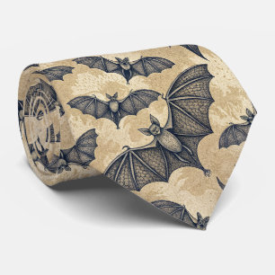 Vintage Halloween Bats Neck Tie