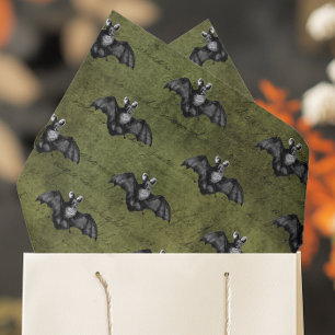 Vintage Halloween Bats Tissue Paper