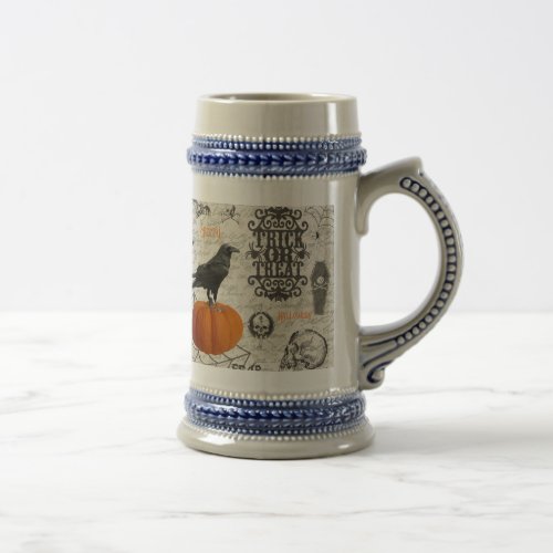 Vintage Halloween Beer Stein