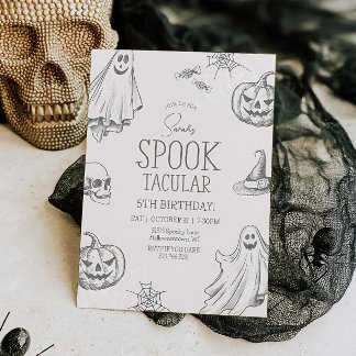 Vintage Halloween Birthday Invitation Any Age