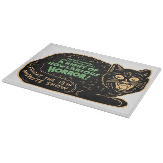 Vintage Halloween Black Cat Cutting Board