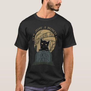 Vintage Halloween Black Cat It's Just A Bunch Of H T-Shirt