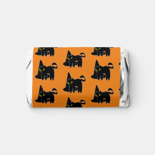 Vintage Halloween Black Cat Witch Orange  Hershey's Miniatures