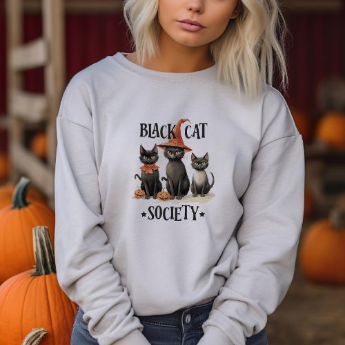 Vintage Halloween Black Cats  Sweatshirt