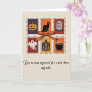 Vintage Halloween Boo Ghost Folded Card