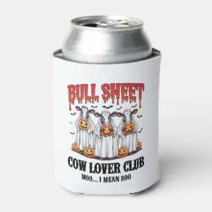 Vintage Halloween Bull Sheet Can Cooler