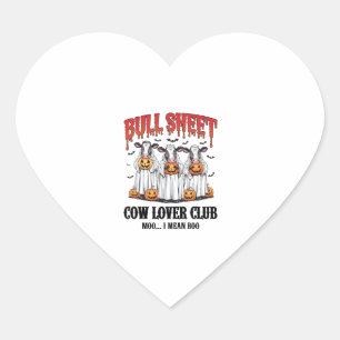 Vintage Halloween Bull Sheet Heart Sticker