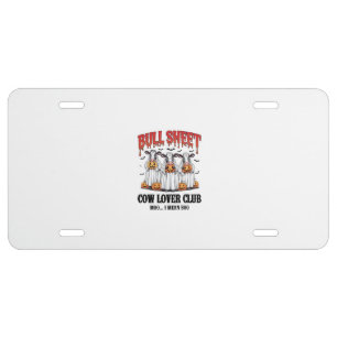 Vintage Halloween Bull Sheet License Plate