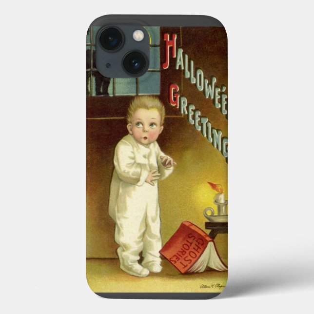 Vintage Halloween by Ellen Clapsaddle, Ghost Story Case-Mate iPhone Case (Back)