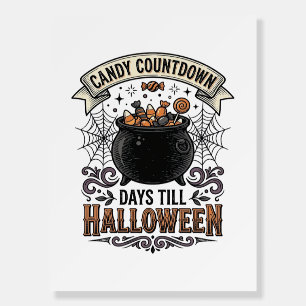 Vintage Halloween Candy Countdown Shirt Design_1 Foam Board