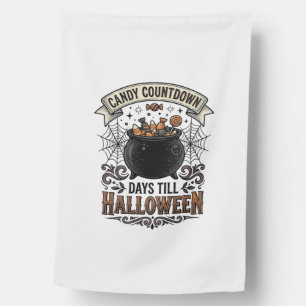 Vintage Halloween Candy Countdown Shirt Design_1 House Flag