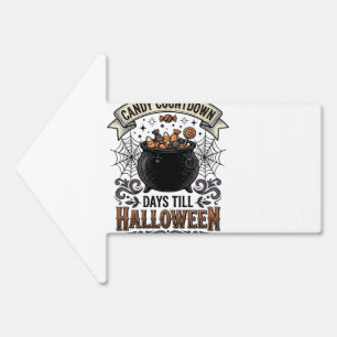Vintage Halloween Candy Countdown Shirt Design_1 Sign