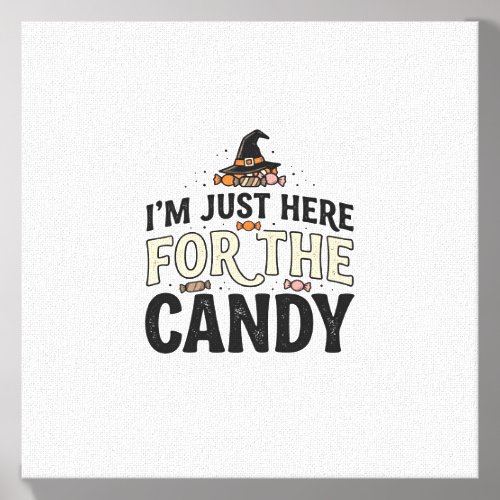 Vintage Halloween Candy Witch Hat Shirt Design_1 Canvas Photo Tile