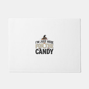 Vintage Halloween Candy Witch Hat Shirt Design_1 Doormat
