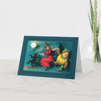 Vintage Halloween Card by Vintagearian at Zazzle