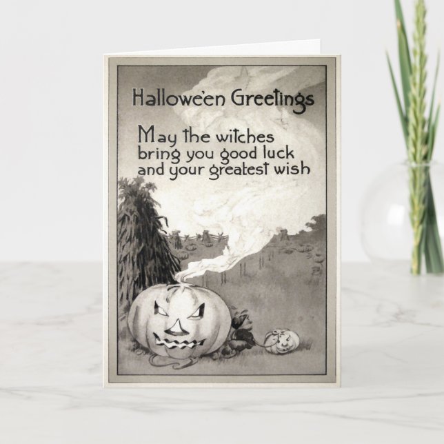 Vintage Halloween Card   (Front)