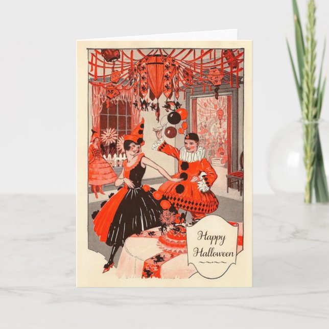 Vintage Halloween Card, Circa 1920 Card (Front)