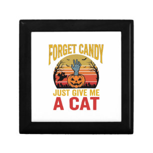 Vintage Halloween Cat Lover Funny Candy Shirt Desi Gift Box