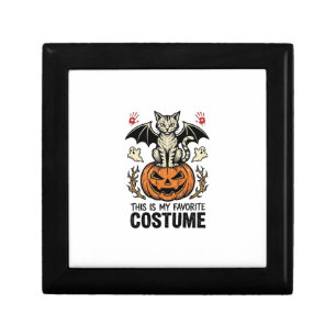 Vintage Halloween Cat Pumpkin Costume Shirt Design Gift Box