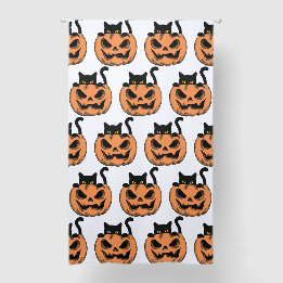 Vintage Halloween Cat Spooky Pattern Personalized Blackout Curtains