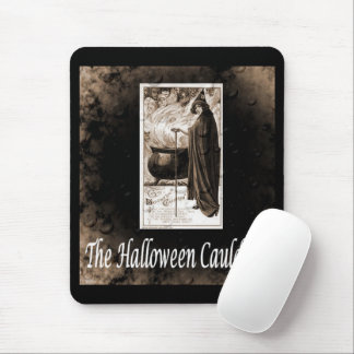 Vintage Halloween Cauldron Mouse Pad