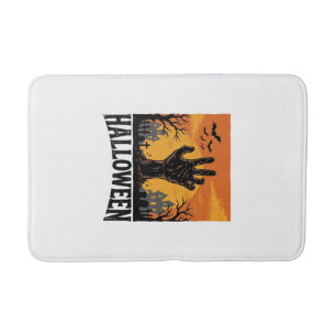 Vintage Halloween Cemetery Zombie Hand Shirt Desig Bath Mat