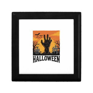 Vintage Halloween Cemetery Zombie Hand Shirt Desig Gift Box