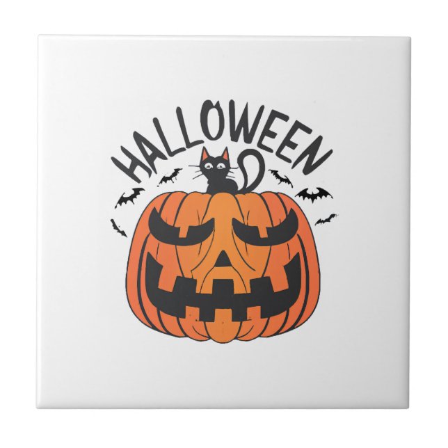 Vintage Halloween  Ceramic Tile (Front)