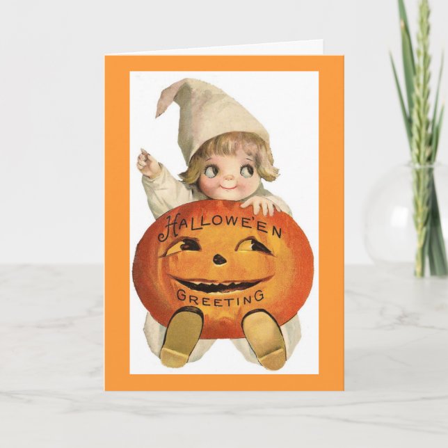 Vintage Halloween Child Card (Front)