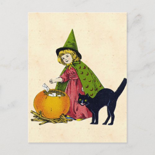 Vintage Halloween Child Postcard