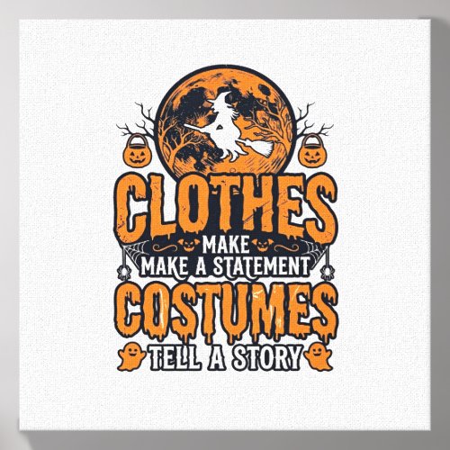 Vintage Halloween Clothes Costume Statement Shirt_ Canvas Photo Tile