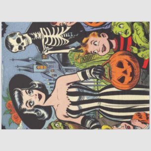Vintage Halloween Comics Tissue Paper
