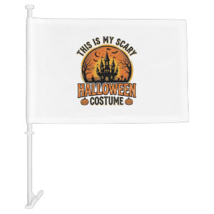 Vintage Halloween Costume Haunted Castle Shirt Des Car Flag