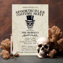 Vintage Halloween Costume Party Invitation