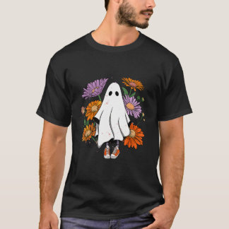 Vintage Halloween Costume Spooky Retro Cute Floral T-Shirt