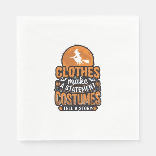 Vintage Halloween Costume Statement Shirt Design_1 Napkins