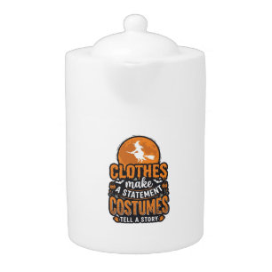 Vintage Halloween Costume Statement Shirt Design_1 Teapot
