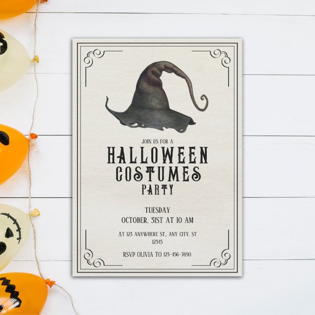 Vintage Halloween Costumes Party invitation (Creator Uploaded)
