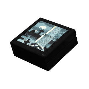 Vintage Halloween, Creepy Cemetery with Graves Gift Box