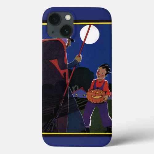 Vintage Halloween Creepy Witch with Boy iPhone 13 Case